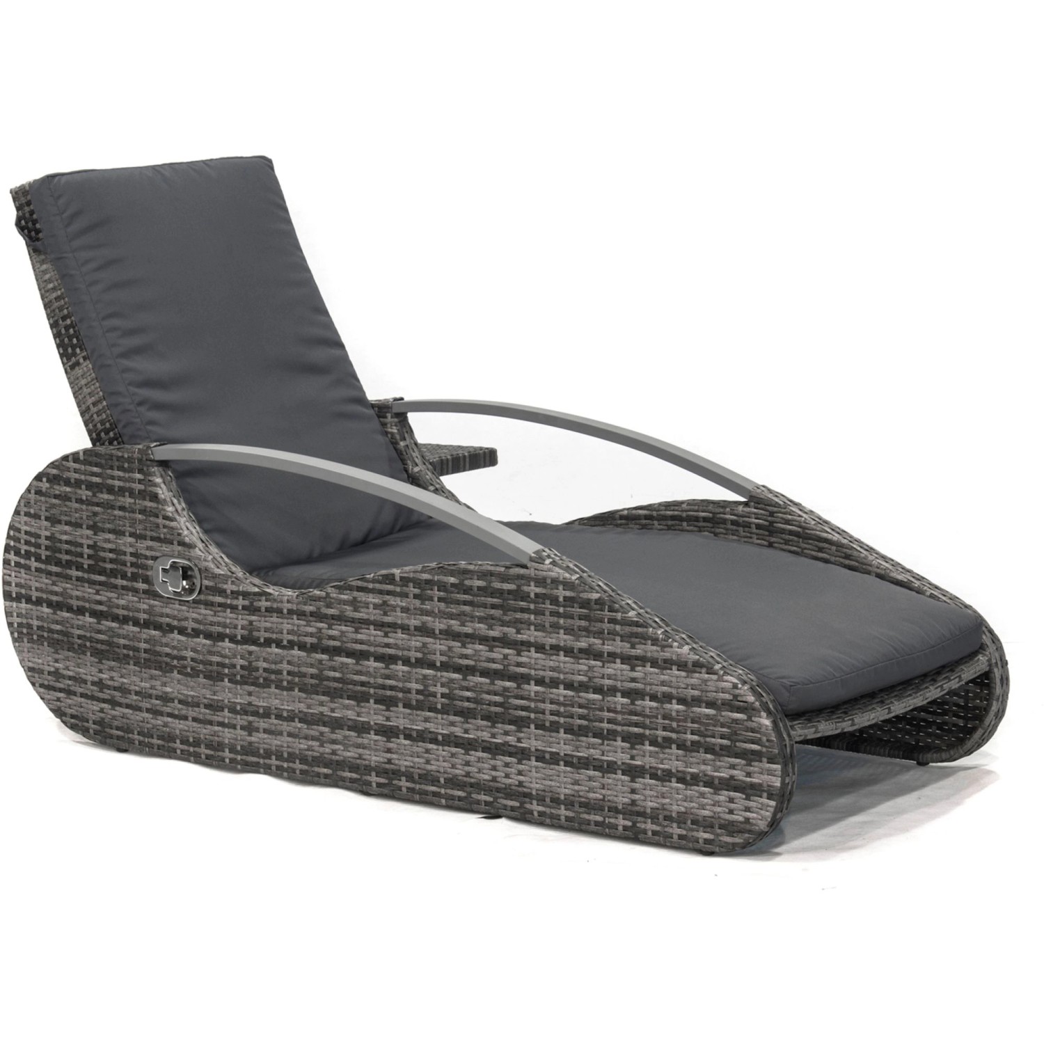 Garden Pleasure Lounger Alassio 62,5 cm x 66,5 cm x 194,5 cm Schilfgrau von Garden Pleasure