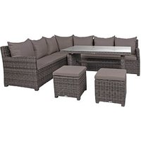 Garden Pleasure Loungegruppe Oviedo grau Kunststoff, Metall, 6-teilig von Garden Pleasure