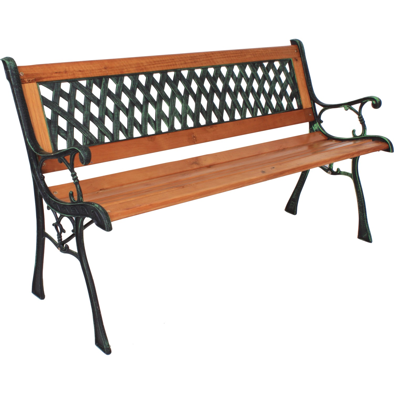 Garden Pleasure Parkbank Windsor 125 cm x 75 cm x 52 cm Antik-Grün von Garden Pleasure