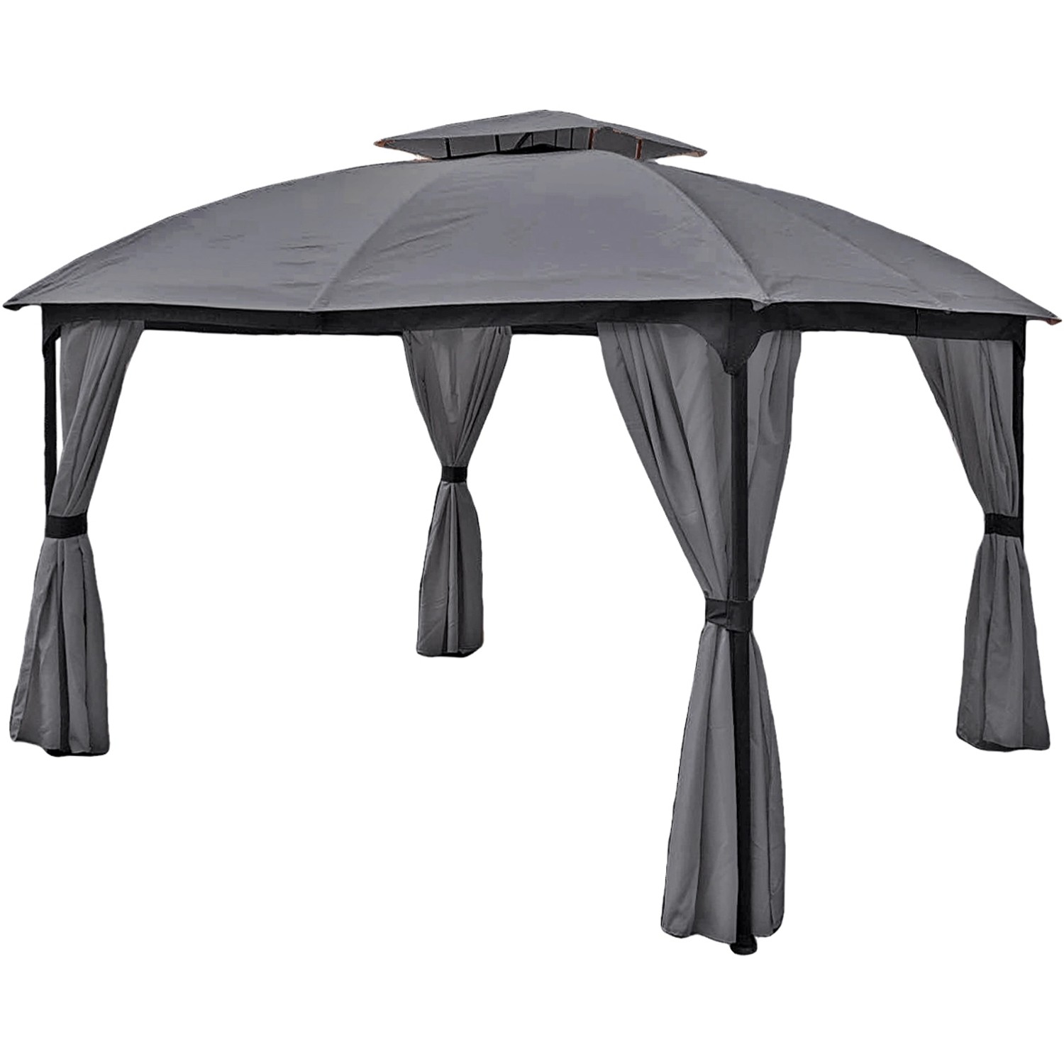 Garden Pleasure Pavillon Kama 3 m x 3,6 m Anthrazit von Garden Pleasure