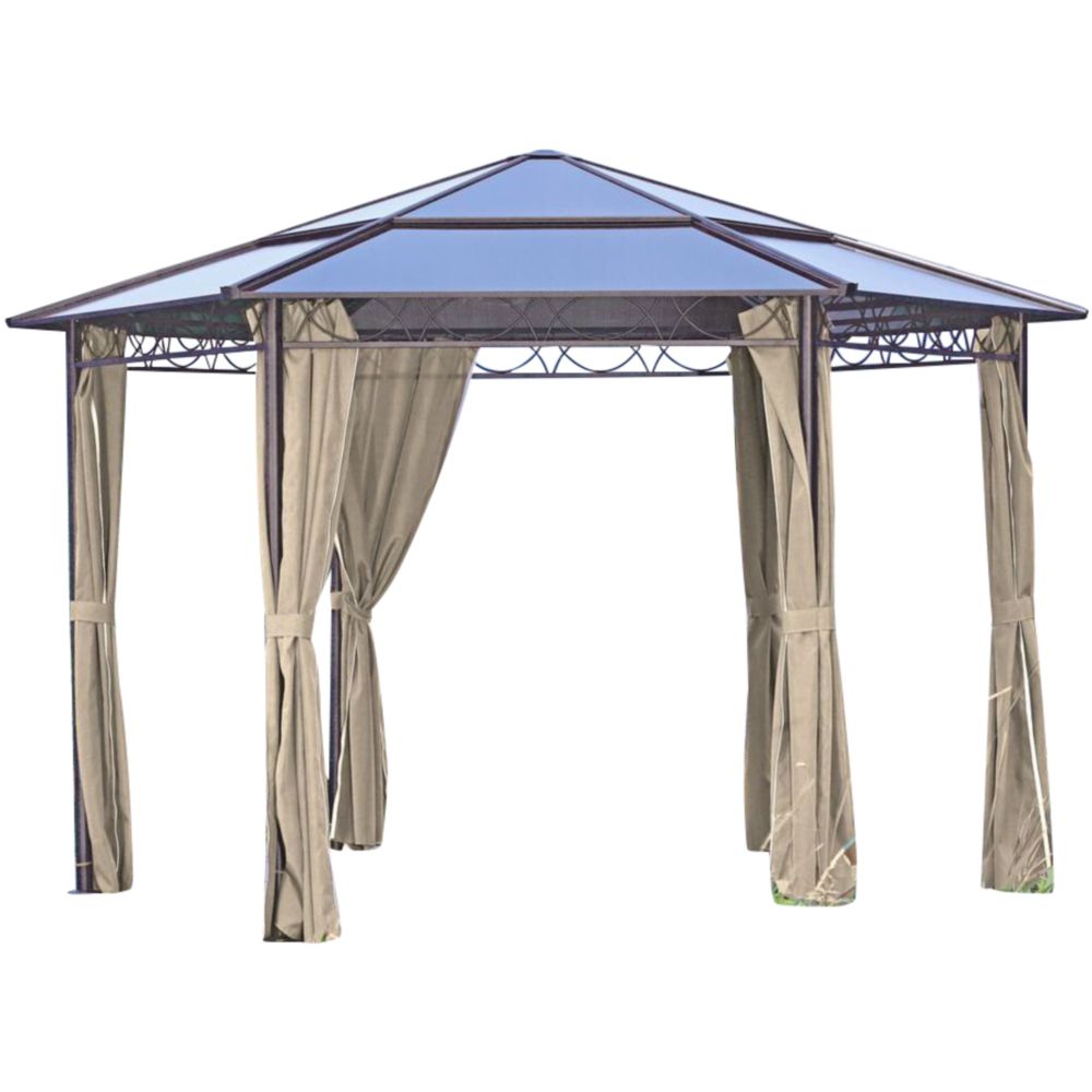 Garden Pleasure Pavillon Salmon 6-eckig Ø 395 x 270 cm von Garden Pleasure