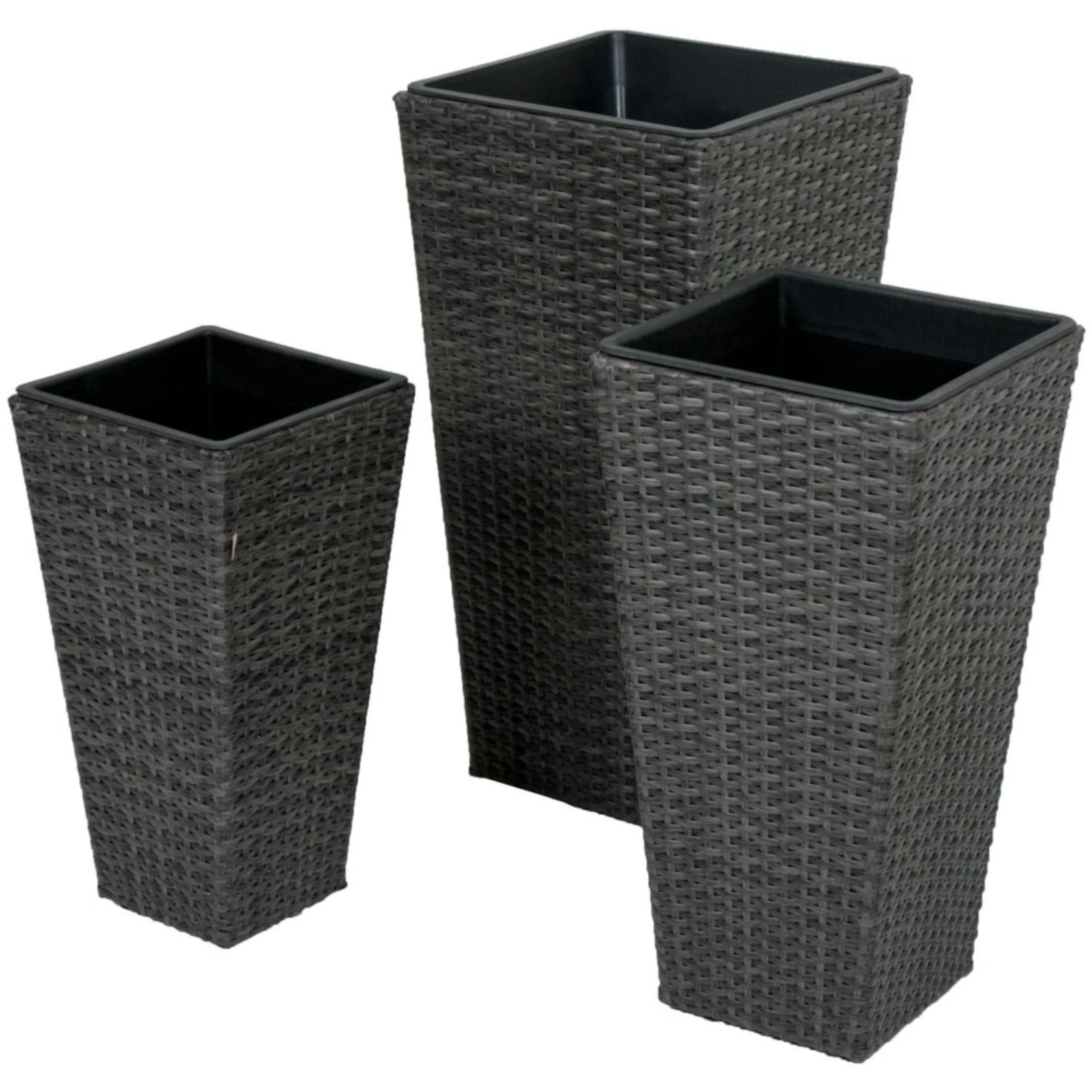 Garden Pleasure Pflanztopf 3er-Set Dunkelgrau von Garden Pleasure