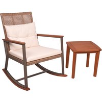 Garden Pleasure Schaukelstuhl Set SINALOA, Teak Look von Garden Pleasure