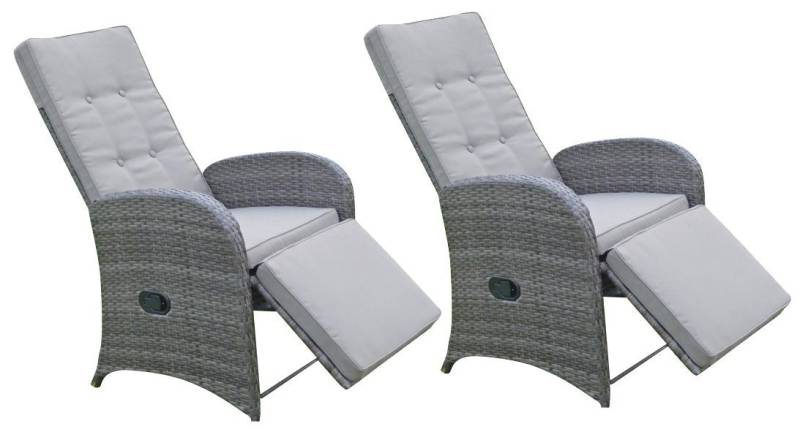 Garden Pleasure Gartenliege, 2x Garden Pleasure Polyrattan Relaxsessel Sessel Lounge Terrasse Liege von Garden Pleasure