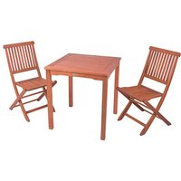 Garden Pleasure Sitzgruppe ANGWIN/PITTSBURGH, natur Holz, 3-teilig von Garden Pleasure