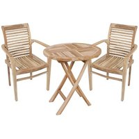Garden Pleasure Sitzgruppe JAVA, natur Holz, 3-teilig Garden Pleasure Sitzgruppe JAVA, natur Holz, 3-teilig von Garden Pleasure