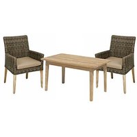 Garden Pleasure Sitzgruppe NORVELL/PUEBLO braun, natur Holz, 3-teilig Garden Pleasure Sitzgruppe NORVELL/PUEBLO braun, natur Holz, 3-teilig von Garden Pleasure