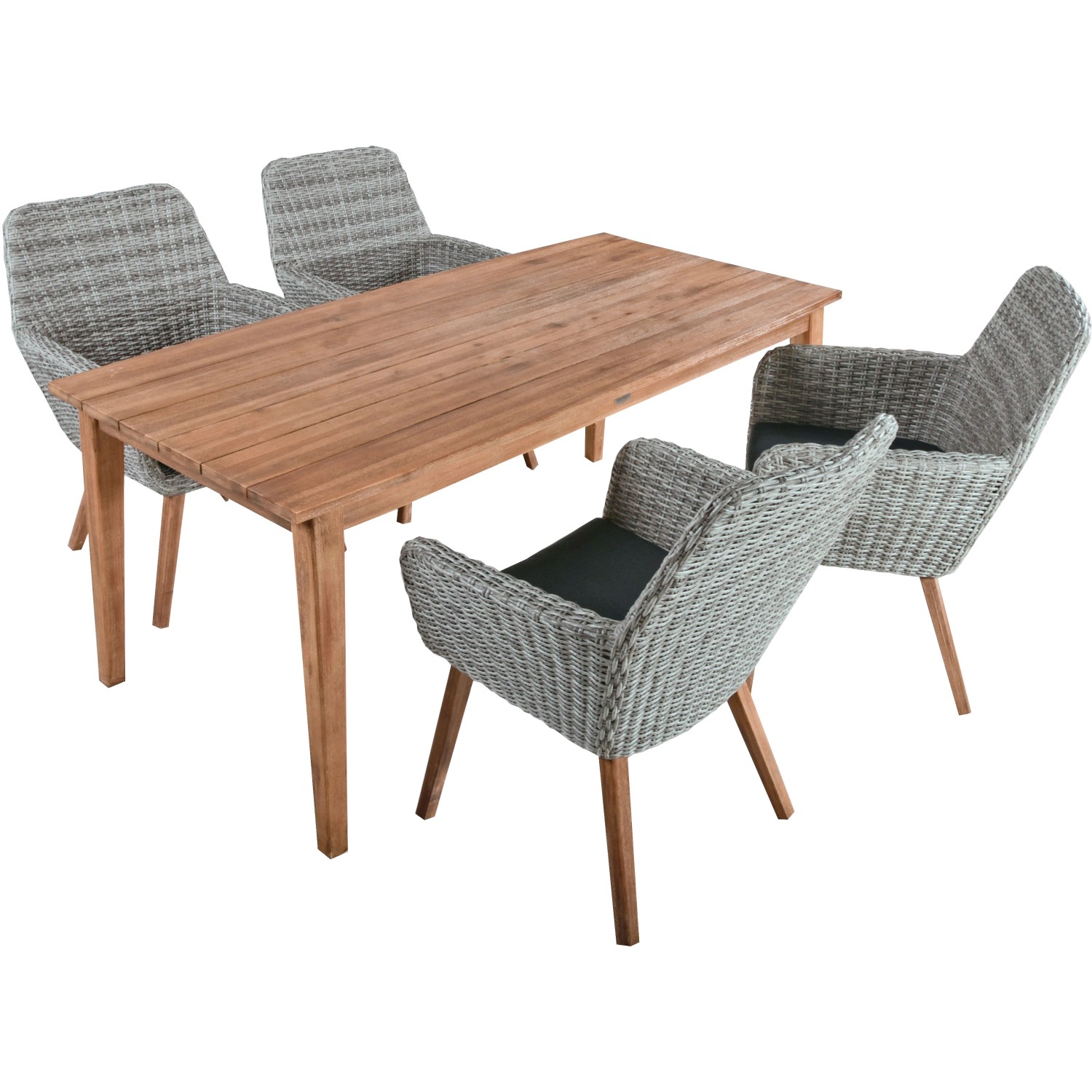 Garden Pleasure Sitzgruppe Rapallo/ Visalia 5-teilig Braun-Grau FSC® von Garden Pleasure