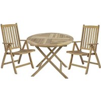 Garden Pleasure Sitzgruppe SOLO, natur Holz, 3-teilig Garden Pleasure Sitzgruppe SOLO, natur Holz, 3-teilig von Garden Pleasure