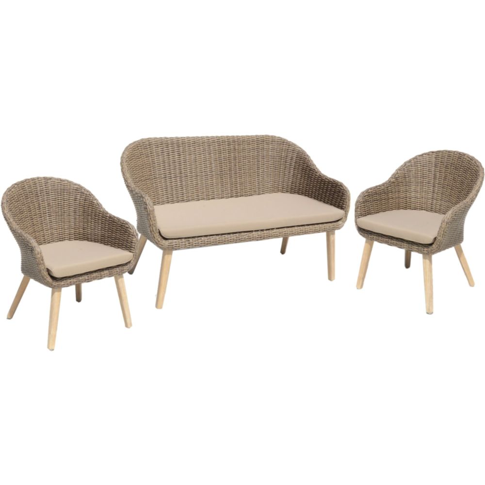 Garden Pleasure Sofa & Stuhl Set Pueblo 3-teilig von Garden Pleasure