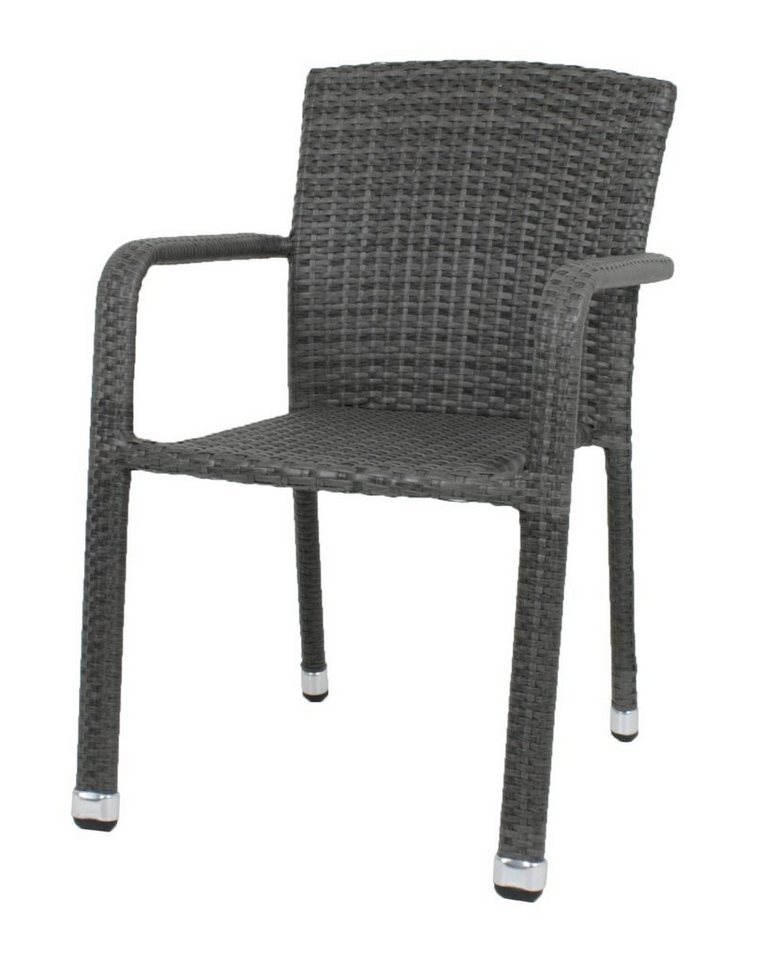 Garden Pleasure Stapelstuhl (2 St), 2x Stapelstuhl Armstuhl Balkon Terrasse Stuhl Stühle Sessel Rattan von Garden Pleasure