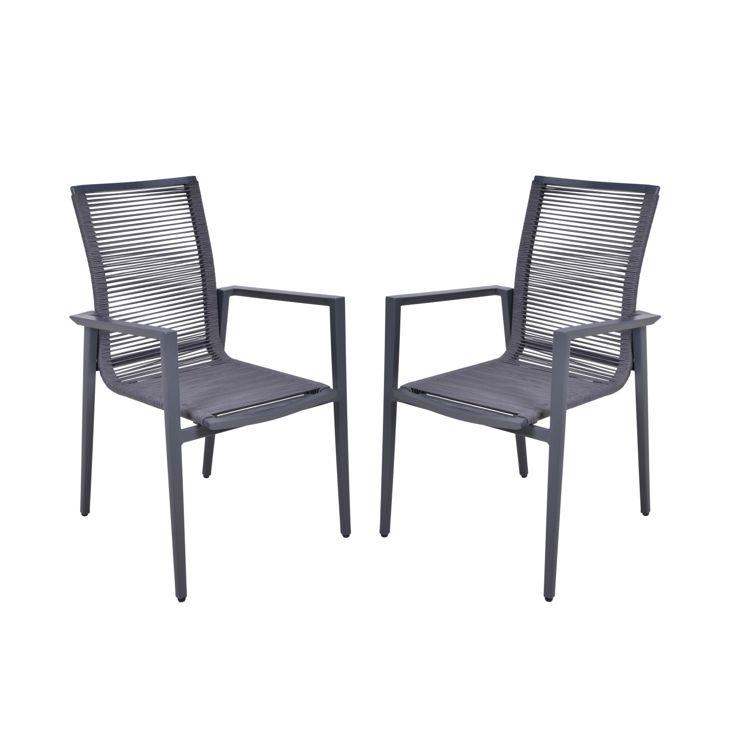 Garden Pleasure Stapelstuhl Silea 2er Set 85 cm x 56 cm x 60 cm Anthrazit Garden Pleasure Stapelstuhl Silea 2er Set 85 cm x 56 cm x 60 cm Anthrazit von Garden Pleasure