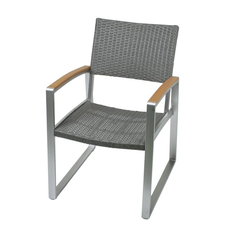 Garden Pleasure Stuhl 'Ava' 2er-Set grau/hellbraun 56 x 84 x 66 cm 2er-Set von Garden Pleasure