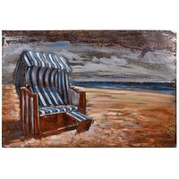 Garden Pleasure Wandbild 3D Strandkorb, Metall von Garden Pleasure