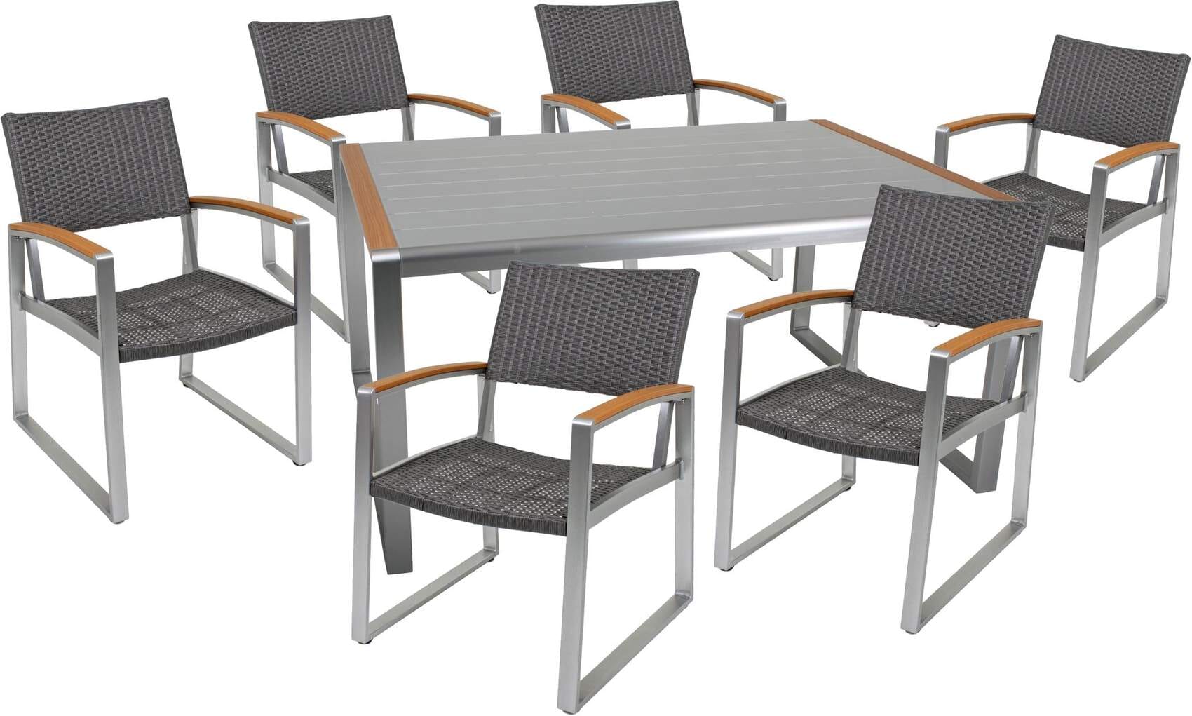 Garten Tischgruppe AVA 7-tlg. Tisch 160 x 90 cm 6 x Stuhl AVA 305265 Garten Tischgruppe AVA 7-tlg. Tisch 160 x 90 cm 6 x Stuhl AVA 305265 von Garden Pleasure