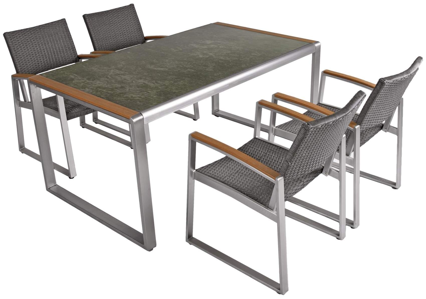 Garten Tischgruppe AVERNA 5-tlg. 1 x Tisch und 4 x Stuhl 305265 Garten Tischgruppe AVERNA 5-tlg. 1 x Tisch und 4 x Stuhl 305265 von Garden Pleasure