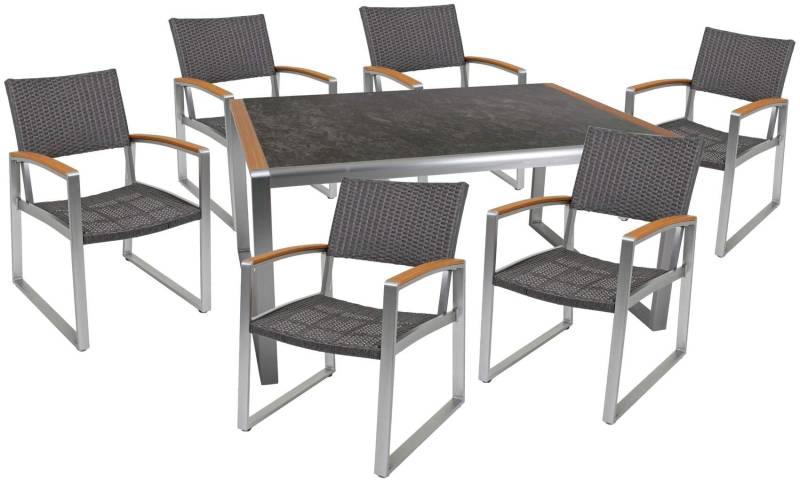 Garten Tischgruppe AVERNA 7-tlg. 1 x Tisch und 6 x Stuhl 305265 von Garden Pleasure