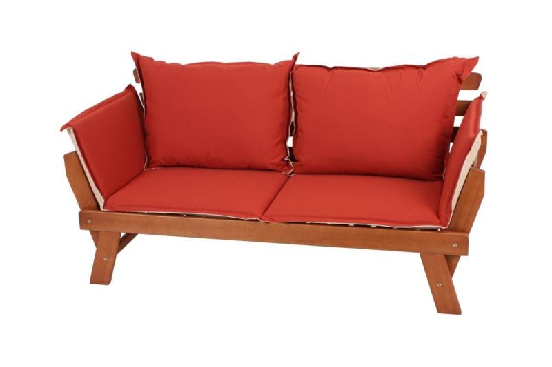 Gartenbank FORTUNA mit Polsterset und abklappbaren Armlehnen von Garden Pleasure