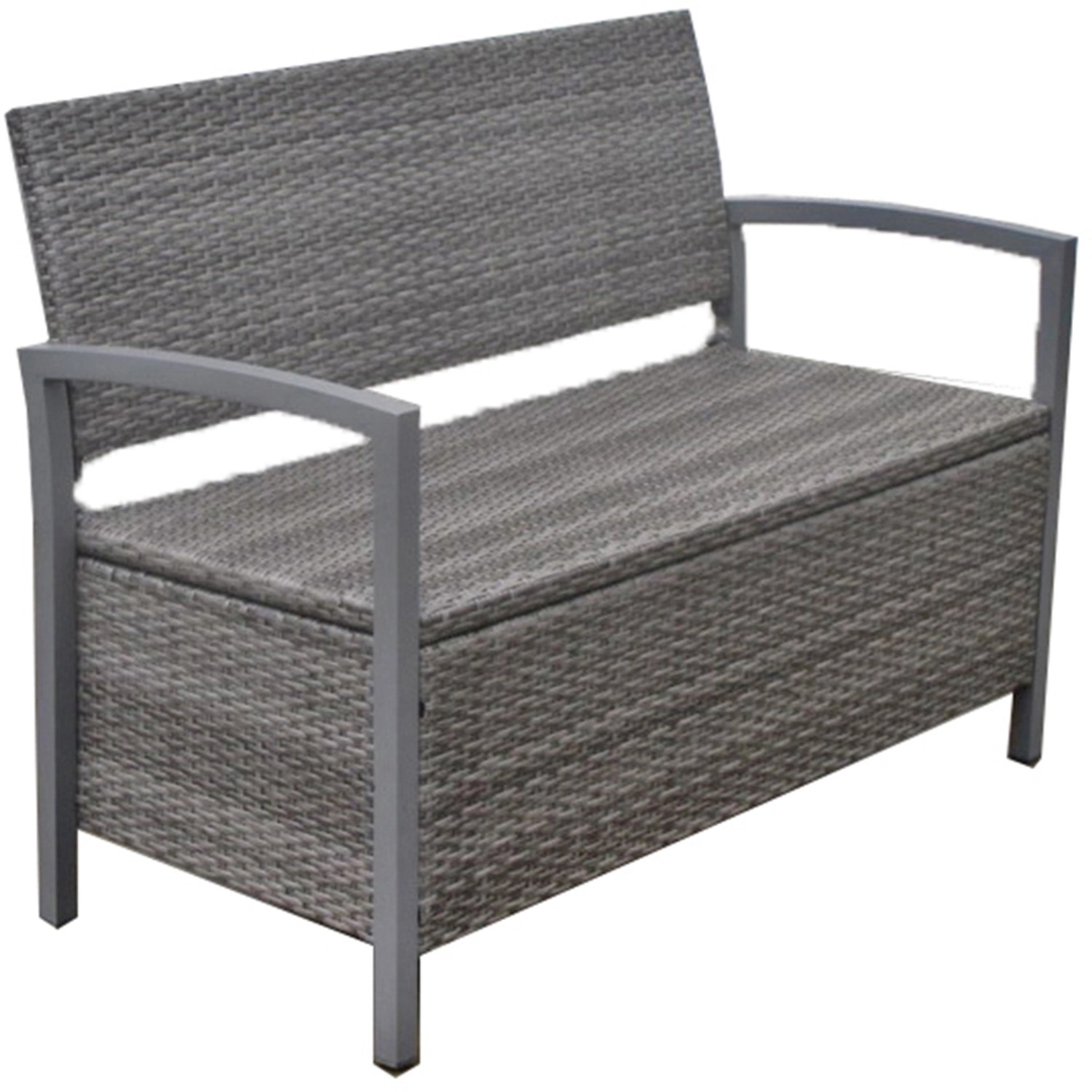 Gartenbank Ferrara Polyrattan 2-Sitzer Dunkelgrau 86 x 118 x 58 cm von Garden Pleasure