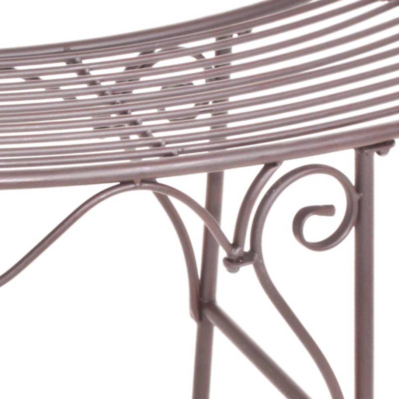 home24 Gartenbank Madalya Material: Metall, pulverbeschichtet Braun 125 x 46 x 47cm von home24