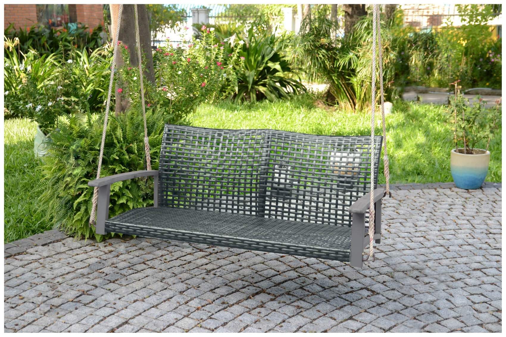 Hängebank Schaukelbank Gartenbank CUNEO Polygeflecht Grau Hängebank Schaukelbank Gartenbank CUNEO Polygeflecht Grau von Garden Pleasure