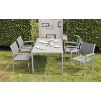 Harms Gruppe Grace 5tlg. / 1x Tisch / 4x Stapelstuhl von Garden Pleasure