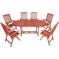 Harms Set Stockholm 7 tlg. / 6x 985017 Hochlehner / 1x 985013 Tisch von Garden Pleasure