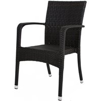 Harms Stapelstuhl LONDON Aluminium, schwarz, 2er Set von Garden Pleasure