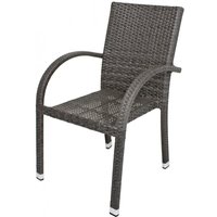 Harms Stapelstuhl-Set MODESTO Aluminium 970243, dunkelgrau, 2er Set von Garden Pleasure