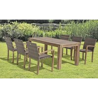 Harms Tischgruppe TOPEKA 7tlg. / 6x Stapelstuhl 985150 / 1x Tisch 985149 von Garden Pleasure