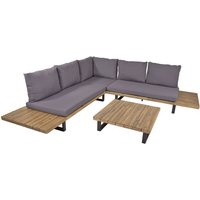 Lounge-Gruppe acapulco, 4-tlg - Stahl, 100% Polyester, Akazie fsc 100% 985269 von Garden Pleasure