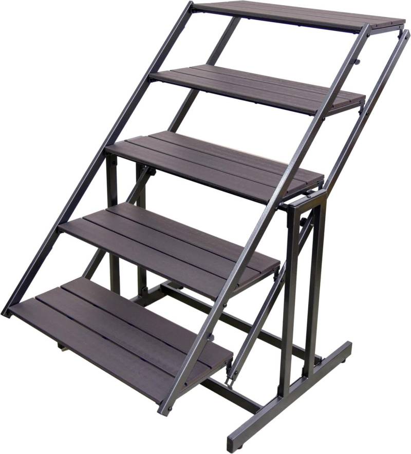 Pflanzregal Blumenregal Pflanztreppe TABORA in Holz-Optik klappbar von Garden Pleasure