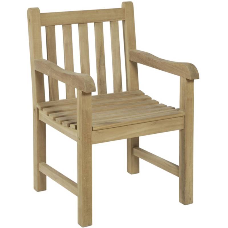 Stabiler Gartensessel SOLO aus Teak mit Armlehnen von Garden Pleasure