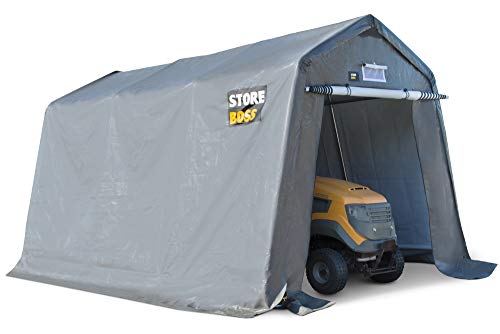Garage Zelt Store Boss 2,4 x 3,6 m Anthrazit | Wasserdicht | Aus verzinktem Stahl und Polyethylen Einfache Montage von Garden Point