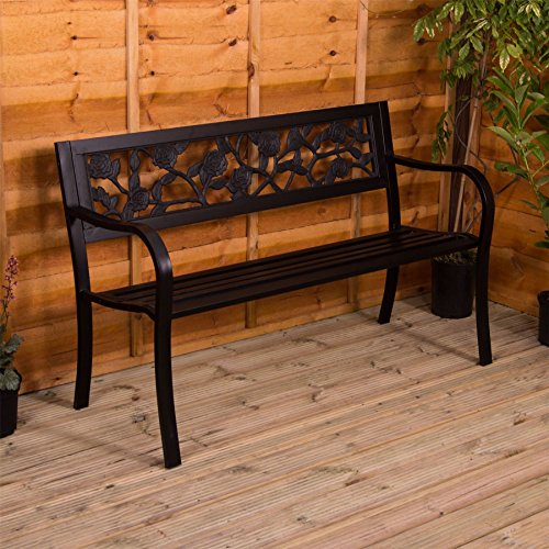 Garden Vida Gartenpavillon, Stahl, Plastik, Schwarz, 3-Sitzer von Garden Vida