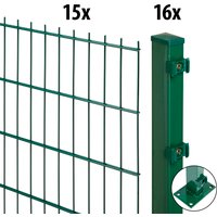 GARDEN N MORE Doppelstabmattenzaun "Excellent" 15 Elemente für 30 m, LxH: 200 x 163 cm, mit 16 Pfosten GARDEN N MORE Doppelstabmattenzaun "Excellent" 15 Elemente für 30 m, LxH: 200 x 163 cm, mit 16 Pfosten von Garden 'n' More