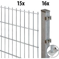 GARDEN N MORE Doppelstabmattenzaun "Excellent" 15 Elemente für 30 m, LxH: 200 x 163 cm, mit 16 Pfosten GARDEN N MORE Doppelstabmattenzaun "Excellent" 15 Elemente für 30 m, LxH: 200 x 163 cm, mit 16 Pfosten von Garden 'n' More