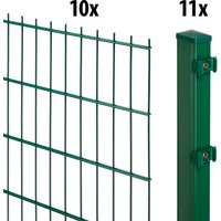 GARDEN N MORE Doppelstabmattenzaun "Excellent" 10 Elemente für 20 m, LxH: 200 x 163 cm, mit 11 Pfosten GARDEN N MORE Doppelstabmattenzaun "Excellent" 10 Elemente für 20 m, LxH: 200 x 163 cm, mit 11 Pfosten von Garden 'n' More