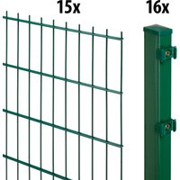 GARDEN N MORE Doppelstabmattenzaun "Excellent" 15 Elemente für 30 m, LxH: 200 x 123 cm, mit 16 Pfosten GARDEN N MORE Doppelstabmattenzaun "Excellent" 15 Elemente für 30 m, LxH: 200 x 123 cm, mit 16 Pfosten von Garden 'n' More