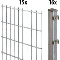 GARDEN N MORE Doppelstabmattenzaun "Excellent" 15 Elemente für 30 m, LxH: 200 x 143 cm, mit 16 Pfosten GARDEN N MORE Doppelstabmattenzaun "Excellent" 15 Elemente für 30 m, LxH: 200 x 143 cm, mit 16 Pfosten von Garden 'n' More