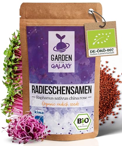 GotG® Bio Radieschen Samen [1KG] Radieschen Samen mit bis zu 99% Keimrate - Premium Radieschen Sprossen Samen zum Keimsprossen ziehen - schnell keimende Sprossen Samen - GMO-frei von Garden of the Galaxy