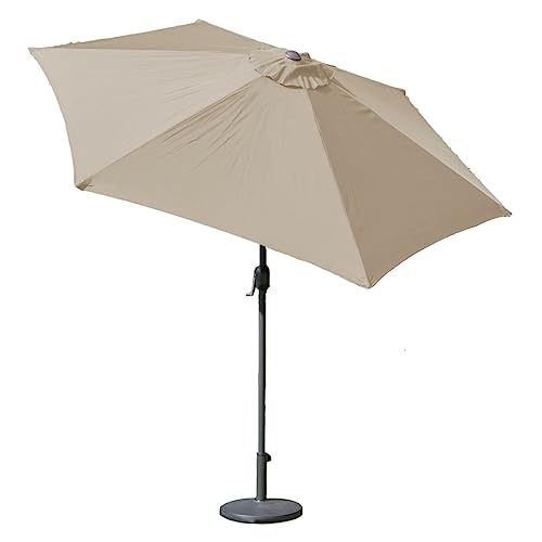 Garden Kraft 14630 2,7 m 6 Rib Kurbel- und Tilt Sonnenschirm – Beige von GardenKraft