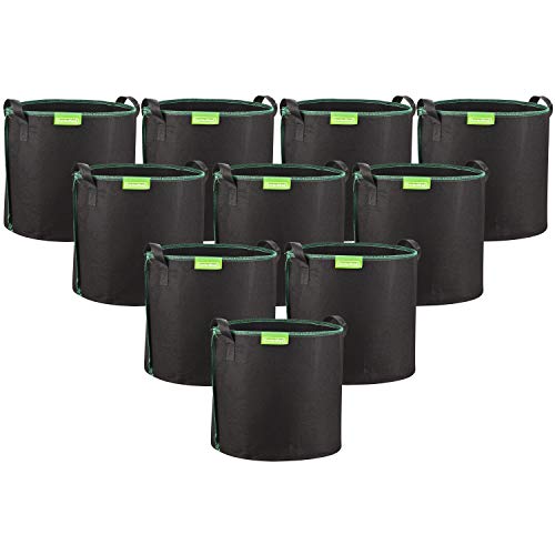 GardenMate 10x 30L Pflanzsack aus Vliesstoff Ø35.6cm Höhe 30.5cm - GREENLINE von GardenMate