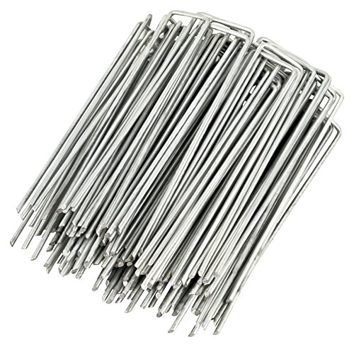 GardenMate Robuste U-förmige Gartenstecker/Spikes/Pins/Heringe – Sod Klammern zur Verankerung von Landschaftsgewebe, viele weitere Anwendungen 50-Pack GardenMate Robuste U-förmige Gartenstecker/Spikes/Pins/Heringe – Sod Klammern zur Verankerung von Landschaftsgewebe, viele weitere Anwendungen 50-Pack von GardenMate