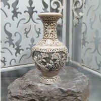 Vintage Norleans Geschnitzte Harz Vase von GardenSpring
