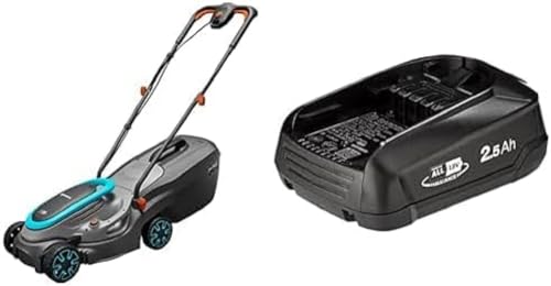 Gardena Akku-Rasenmäher PowerMax 32/18V P4A Solo + System Akku P4A PBA 18V/45 2,5 Ah von Gardena