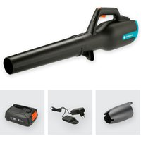 GARDENA Akku-Laubbläser "PowerJet 18V P4A Ready-To-Use, 14890-20", (Set, inkl. Akku und Ladegerät), 100 km/h Luftgeschwindigkeit von Gardena