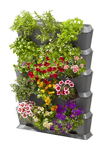 Gardena NatureUp! Basis Set vertikal mit Bewässerung: Pflanzenwand zur Begrünung von Balkon/Terrassen/Innenhöfen, Set für 15 Pflanzen, unsichtbare Wasserversorgung, einfaches Stecksystem (13151-20), 66.5x25.5x37.4 cm von Gardena