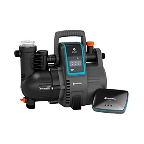 GARDENA smart Pressure Pump Set; Schmutzfilter, via App/Tablet steuerbar, smart Gateway, Förderm. 5000 l/h, Trockenlaufsicherung; enthält smart Pressure Pump Set & Classic Schlauch 13mm (1/2"), 20m von Gardena