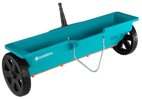 Gardena 0420-20 combisystem-Streuwagen: Düngerstreuer mit 40 cm Streubreite und 3 L Fassungsvolumen, für Ausbringung von Streugut, witterungsbeständig und kompatibel mit allen combisystem-Stielen (420-20) von Gardena